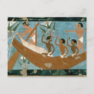 Wall painting from the tomb of Ipuy, Thebes, depic Postcard