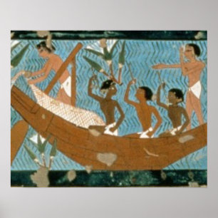 Wall painting from the tomb of Ipuy, Thebes, depic Poster