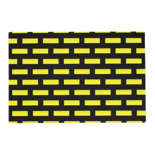 Wall Pattern Black and Yellow Placemat