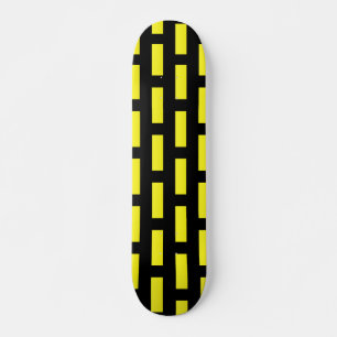 Wall Pattern Black and Yellow Skateboard