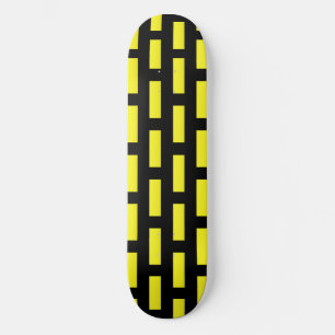 Wall Pattern Black and Yellow Skateboard Deck
