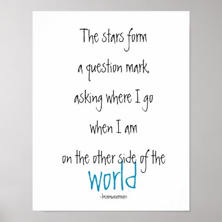 Wall Poster The Stars Poetry Quotes