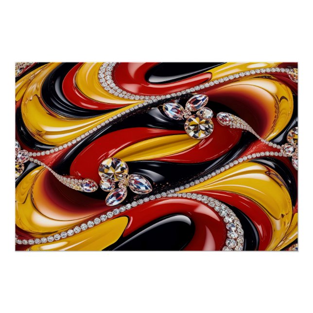 Wall poster with Belgian Colors Design (Front)