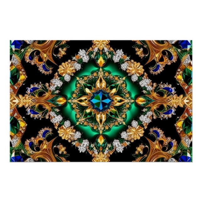 Wall poster with Brazilian Colors Design (Front)