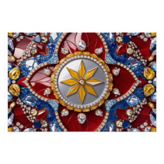 Wall poster with Colombian Colors Design