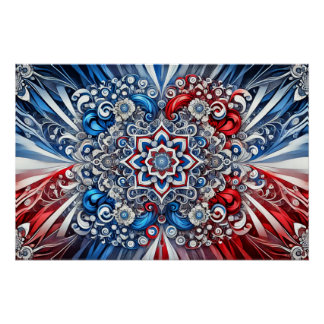 Wall poster with French Colors Design