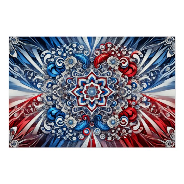 Wall poster with French Colors Design (Front)