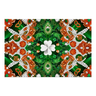 Wall poster with Irish Colors Design