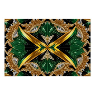 Wall poster with Jamaican Colors Design