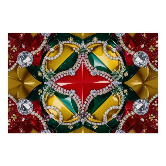 Wall poster with Los Angeles Colors Design (Front)