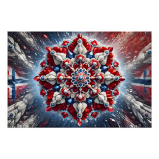 Wall poster with Norway Colors Design
