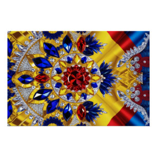 Wall poster with Romanian Colors Design