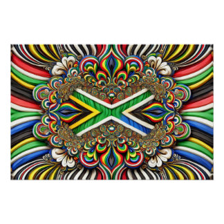 Wall poster with South African Colors Design