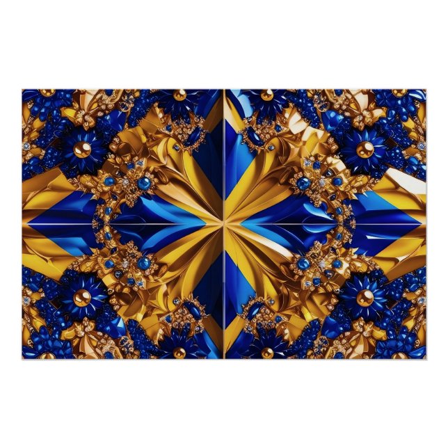 Wall poster with Sweden Colors Design (Front)