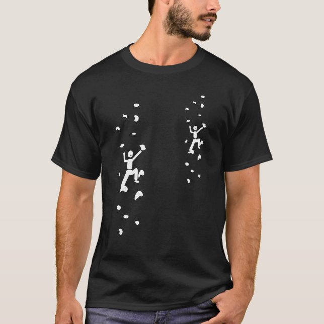 Wall Rock Climbing Carabiner Mountaineer Hiker Alp T-Shirt (Front)