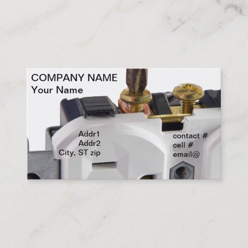 Customizable wall socket business card templates