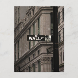 Wall St New York Postcard
