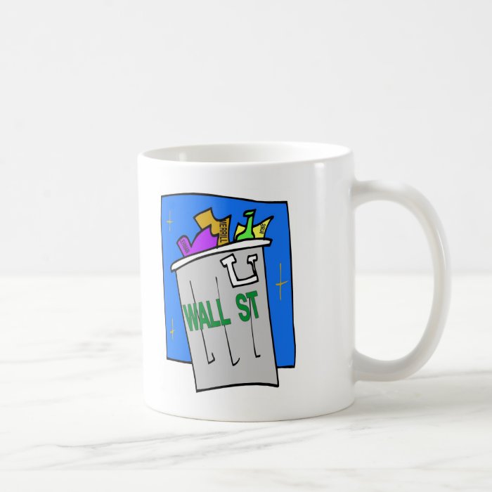 Wall St Trash Can Coffee Mug