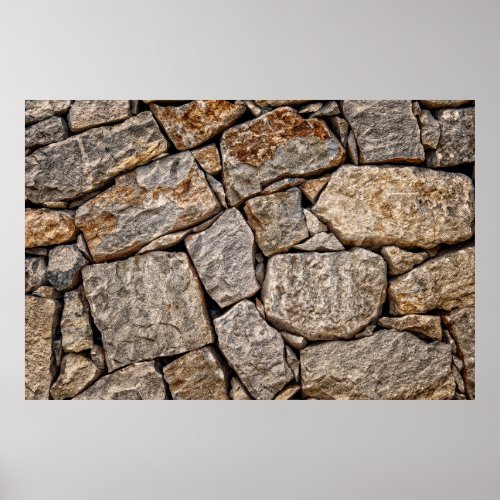 Wall stones masonry rocks poster