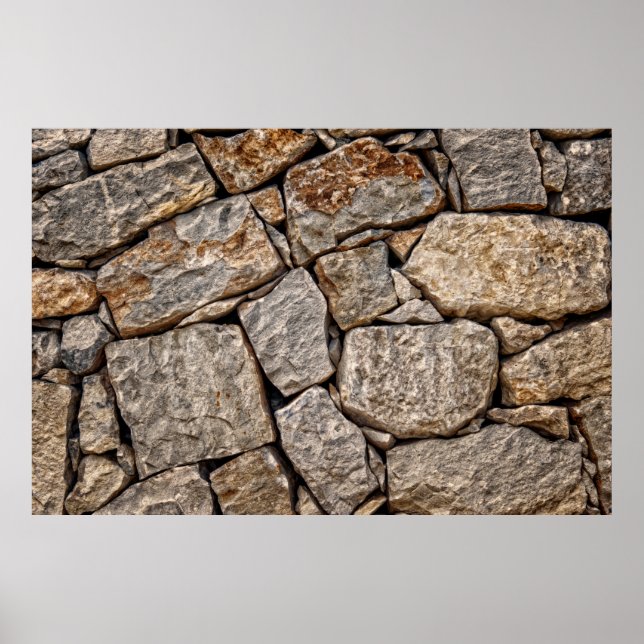 Wall stones masonry rocks poster (Front)