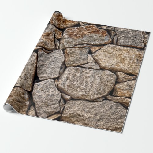 Wall stones masonry rocks wrapping paper