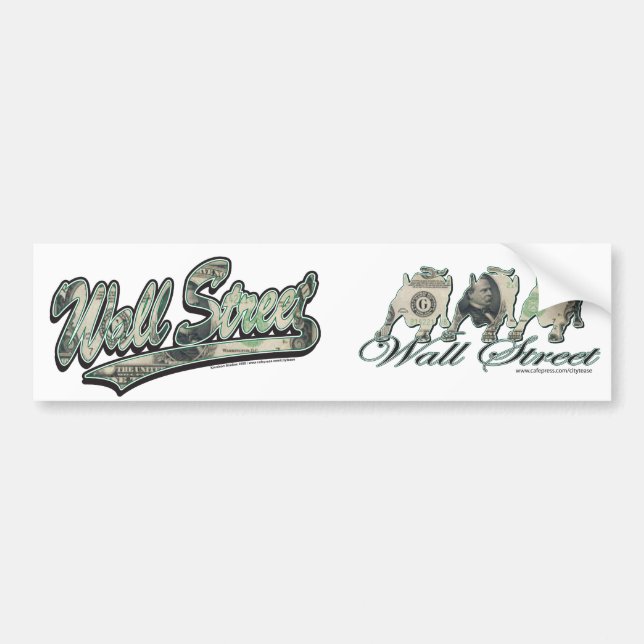 Wall Street - 1000 Dollar Bill Bumper Sticker (Front)