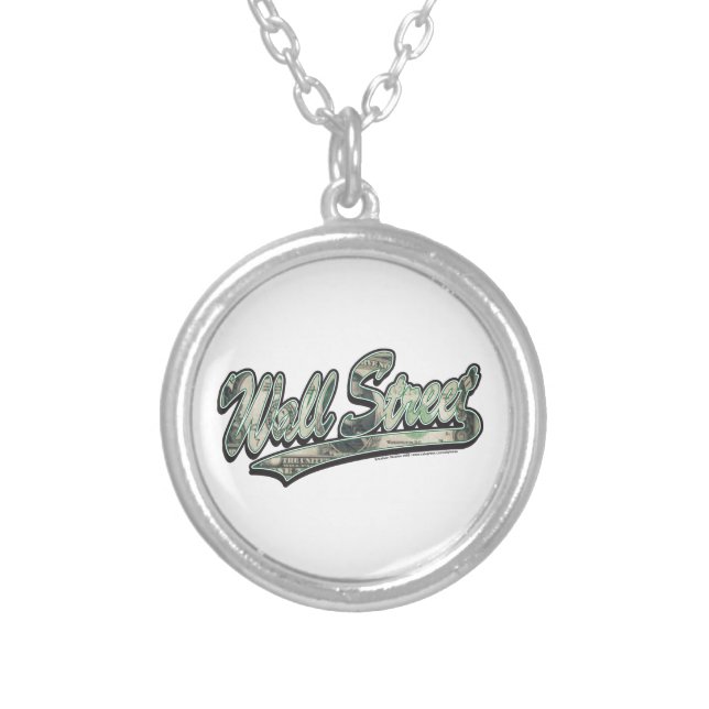 Wall Street - 1000 Dollar Bill Silver Plated Necklace (Front)