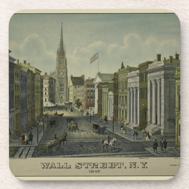 Wall Street 1847 Drink Coaster (Front)