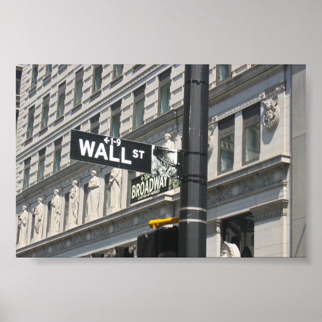 Wall Street and Broadway, New York City Poster (Front)