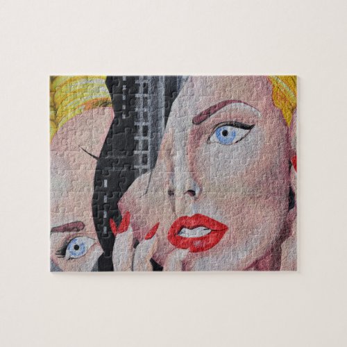 Wall Street Art Woman Female Portrait Jigsaw Puzzle