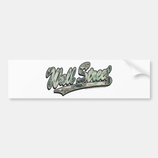 Wall Street Baseball Script, High Finance Bumper Sticker (Front)