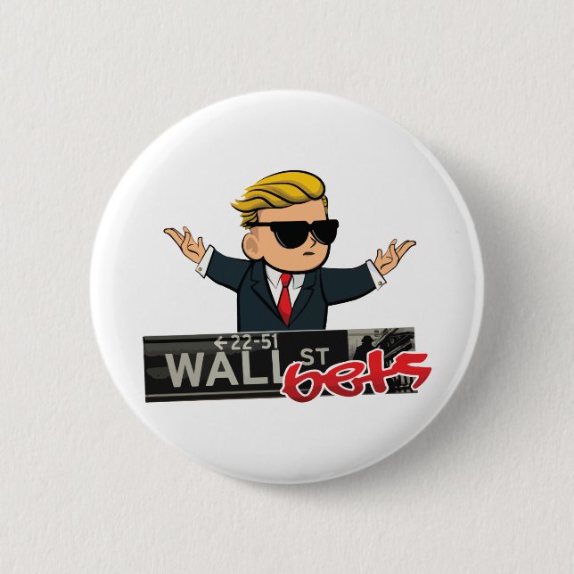 Wall Street Bets Button (Front)