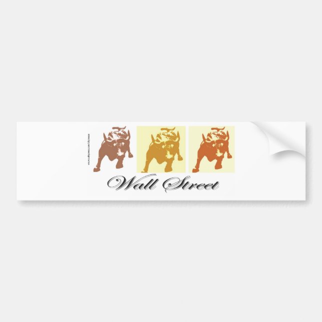 Wall Street Bull Market Bumper Sticker (Front)