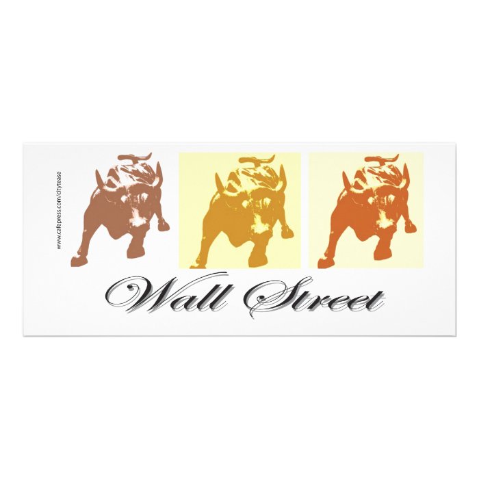 Wall Street Bull Market Rack Card Design