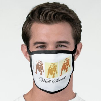 Wall Street Bull Marlet Face Mask by Incatneato at Zazzle