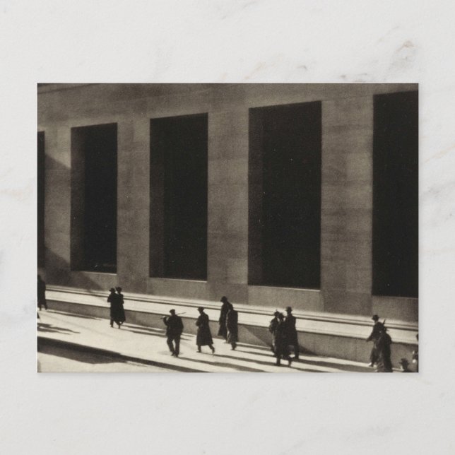 Wall Street (by Paul Strand, 1915) Postcard (Front)