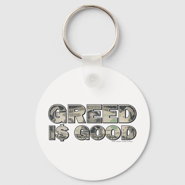 Wall Street/ Greed is Good Keychain (Front)