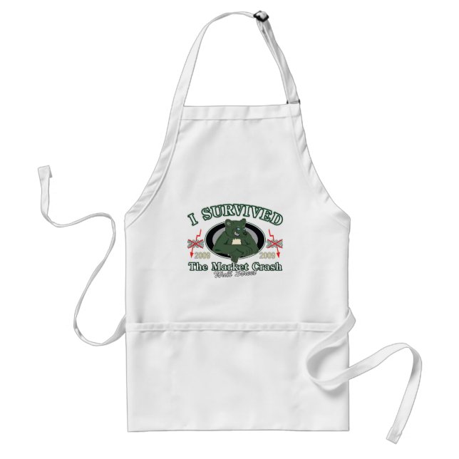 Wall-street/I Survived the Market Crash Adult Apron (Front)