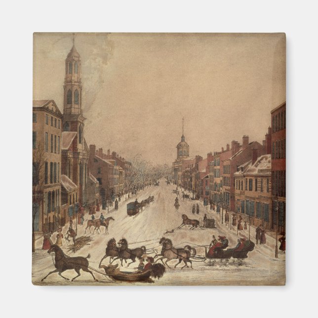 Wall Street in Winter Magnet (Front)