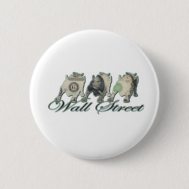 Wall Street/Money Button (Front)