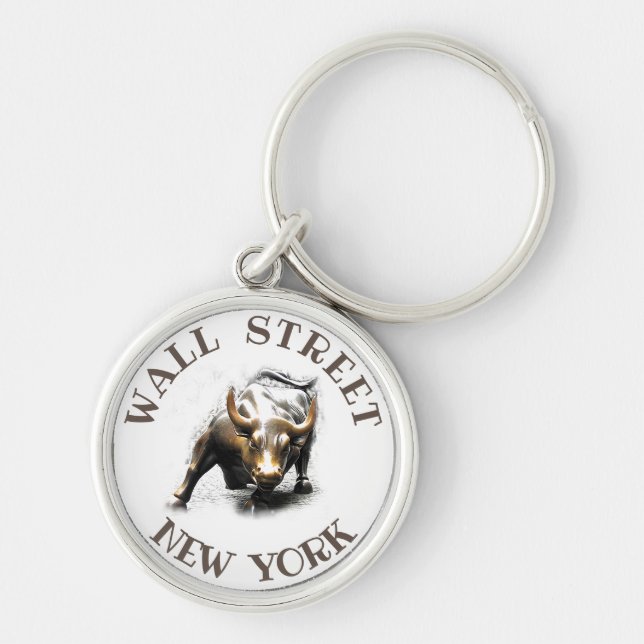 WALL STREET, NEW YORK KEYCHAIN (Front)