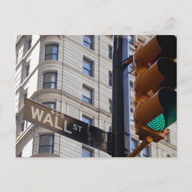Wall Street NYC Postcard (Front)