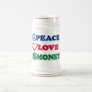 Wall Street/Peace Love Money Beer Stein