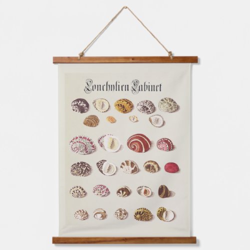  Wall Tapestry Antique Seashells Illustrations