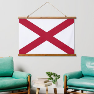 Wall tapestry with flag of Alabama, U.S.A.
