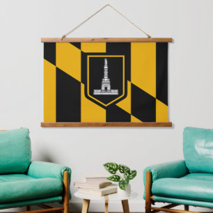 Wall tapestry with flag of Baltimore City, U.S.A.