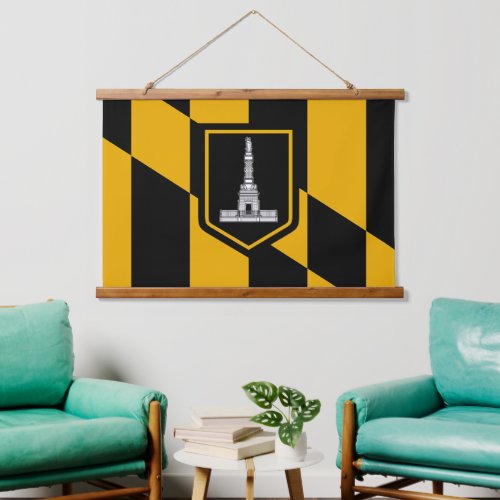 Wall tapestry with flag of Baltimore City USA