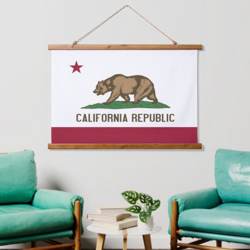 Wall tapestry with flag of California USA