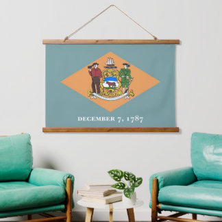 Wall tapestry with flag of Delaware, U.S.A.