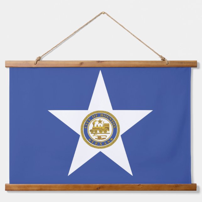 Wall Tapestry with flag of Houston, Texas, U.S.A. (Front)
